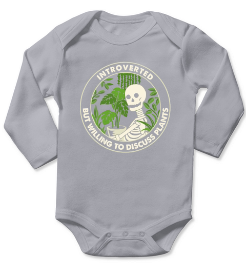 Introverted But Willing To Discuss Plants Long Sleeve Baby One-Piece
