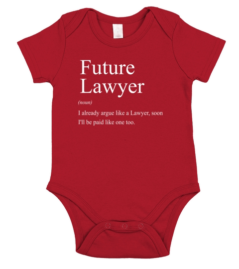 Funny Future Lawyer Gift For Law School Graduate A Short Sleeve Baby One-Piece