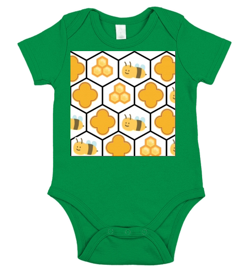 bee Short Sleeve Baby One-Piece
