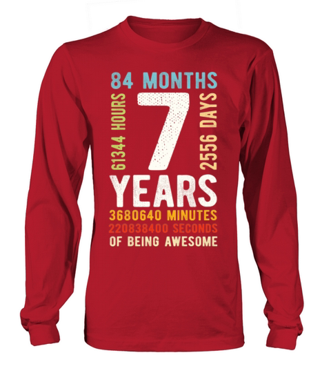 7th Birthday time countdown Women's Long Sleeve