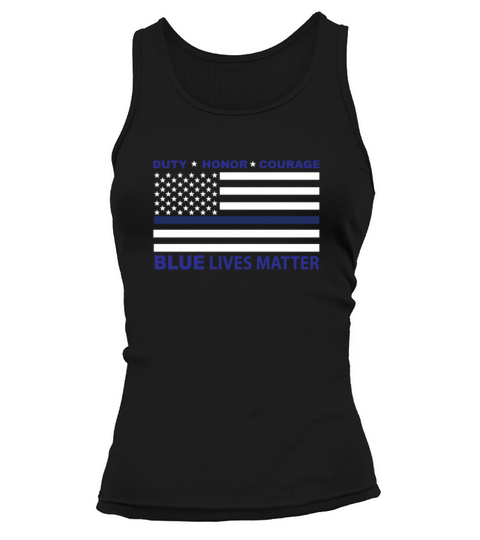 BLUE LIVES MATTER DECAL T-Shirts Tank top Woman