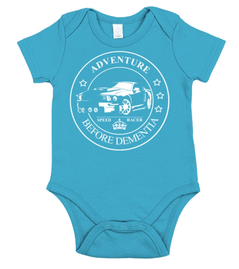 Adventure before dementia Speed Car Short Sleeve Baby One-Piece