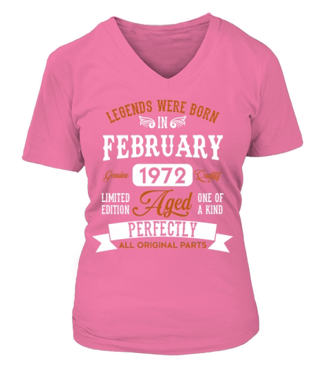 Vintage 1972 Born Legends Birthday Gift V-neck T-Shirt Woman