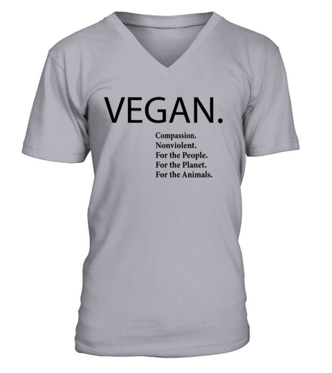 Vegan compassion nonviolentpeople planet animals Men's V-Neck T-shirt