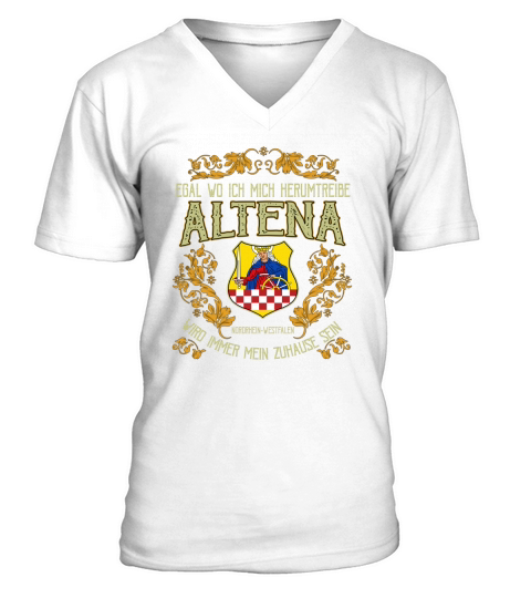 ALTENA EGAL WO ICH MICH HERUMTREIBE V-Neck T-shirt