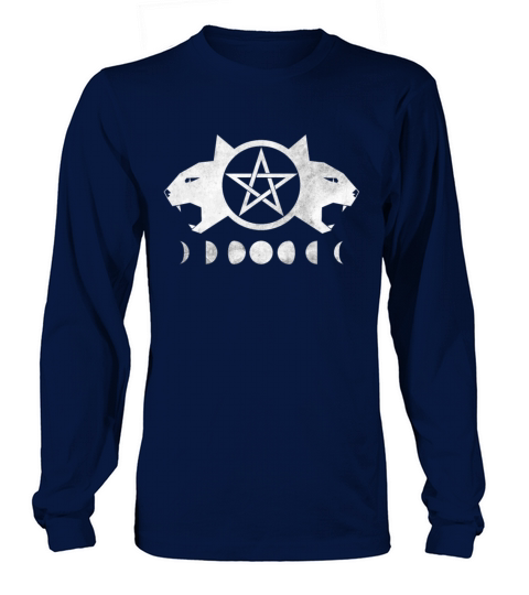 Occult Occultism Pentagram Cat Cats Moon Gift Idea Women's Long Sleeve