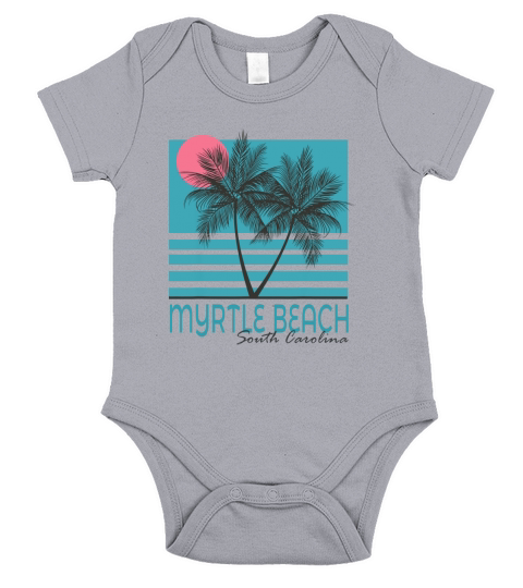 Myrtle Beach South Carolina Vintage Souvenirs Short Sleeve Baby One-Piece