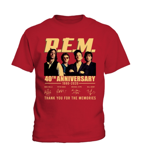 R.E.M 40th anniversary 1980-2020 signatures shirt Kids T-Shirt