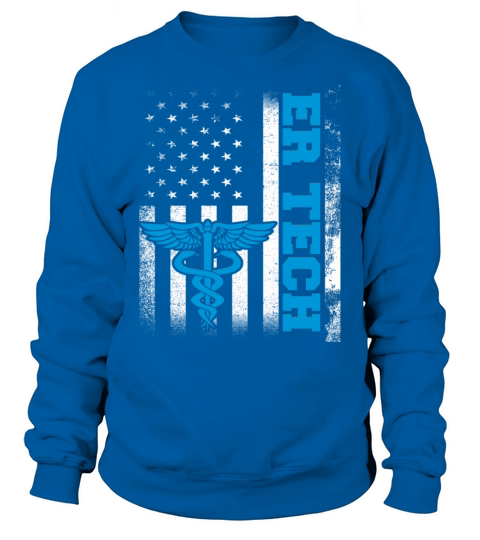 ER Tech Flag US USA Emergency Room Technologist Men's Sweatshirt