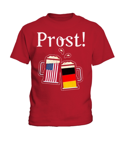 American German Beer Stein Prost Oktoberfest Print Kids T-Shirt