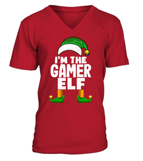 Im the gamer elf for christmas time Men's V-Neck T-shirt