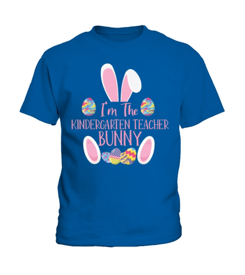 Kindergarten Teacher Bunny Rabbit Easter Day Kids T-Shirt