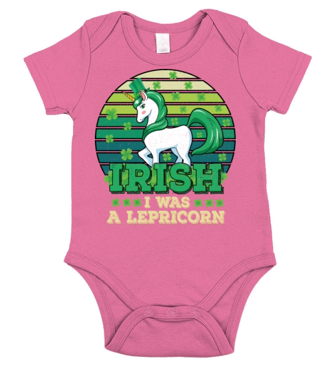 Irish I Was A Lepricorn Short Sleeve Baby One-Piece