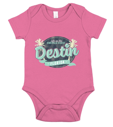 Life on The Emerald Coast Destin, Florida Beach T-Shirt Short Sleeve Baby One-Piece