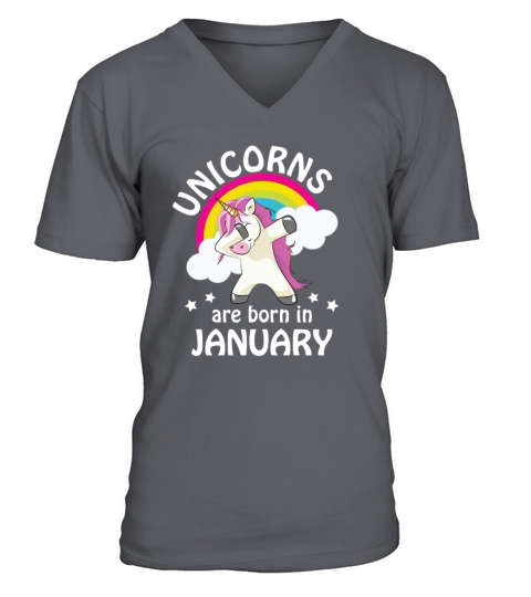 Unicorns are Born in January Men&#039;s V-Neck T-shirt