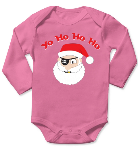Pirate Santa Long Sleeve Baby One-Piece