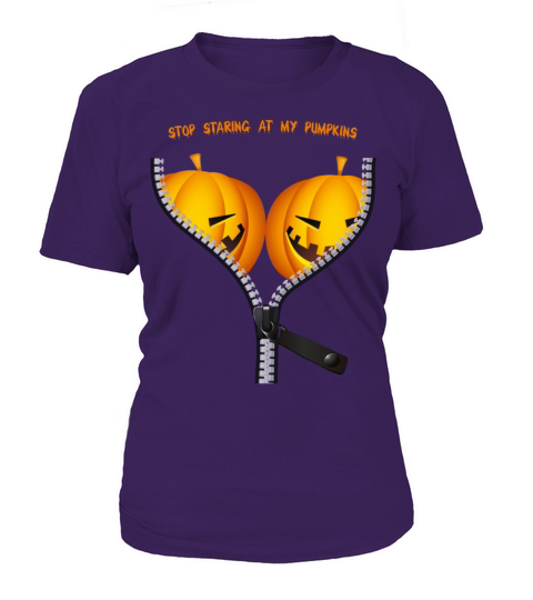 Halloween Costume Pumpkin Funny BOObs Women Shirt Women's T-Shirt