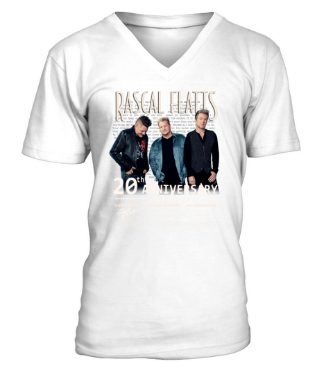 Rascal Flatts 20th anniversary 2000-2020 signed thank memories shirt - 16oz Glass Beer Mug V-Neck T-shirt