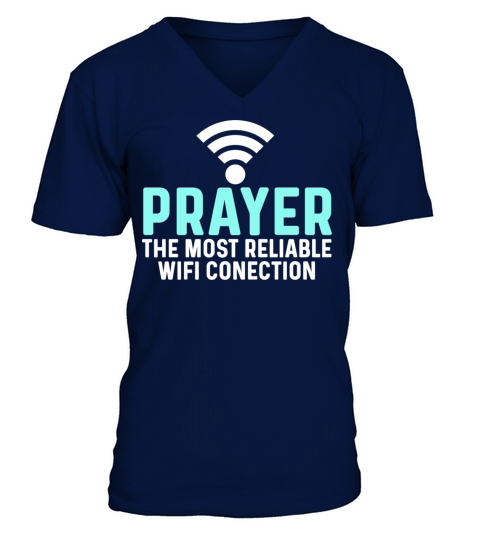 Prayer Most Reliable Wifi Connection Men's V-Neck T-shirt
