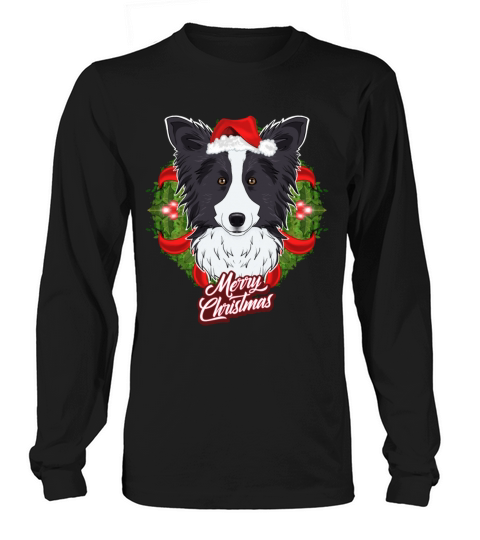 Border Collie Lover I Merry Christmas Border Women's Long Sleeve