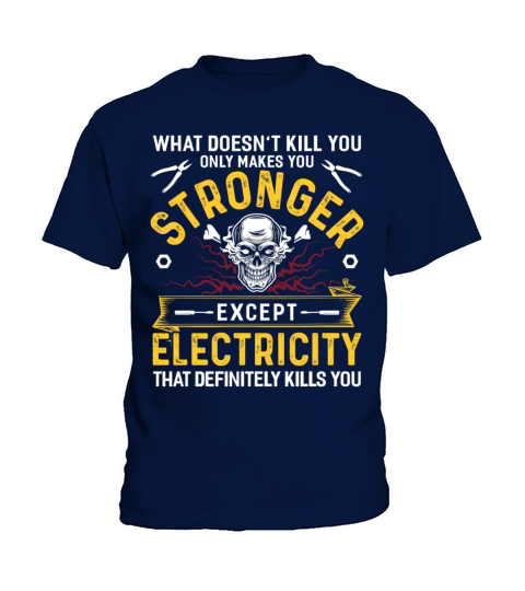 Electrician Electricity Electronics Electric Gift Kids T-Shirt