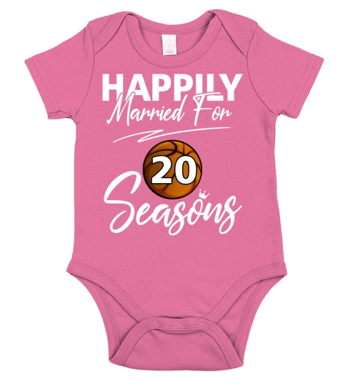 Happily Married For 20 Basketball Seasons 2020 Short Sleeve Baby One-Piece