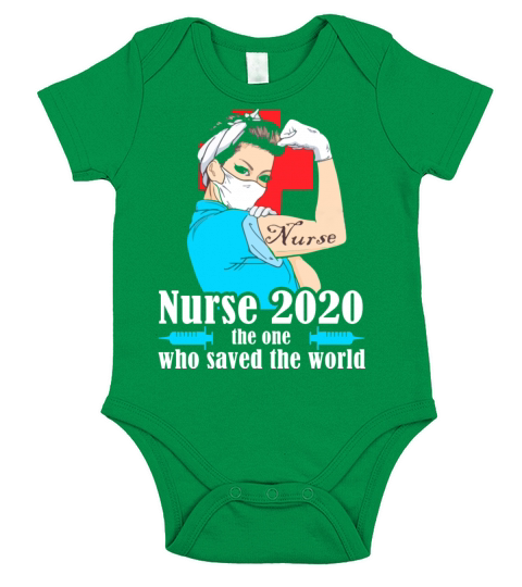 Nurse 2020 the one who save the world Short Sleeve Baby One-Piece