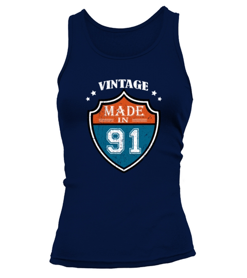Vintage Made In 91 1991 Birthday Gift Women's Tank Top