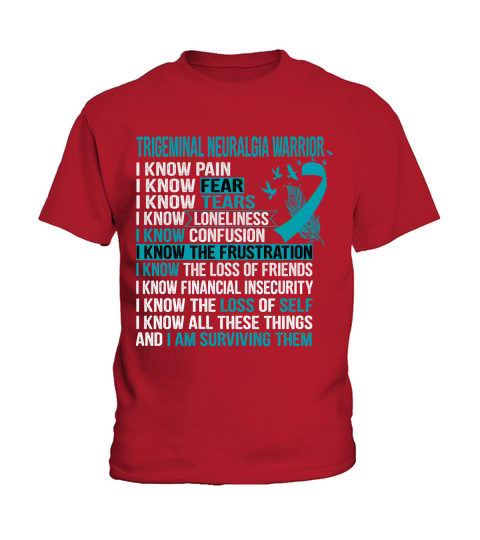 Trigeminal Neuralgia Support Trigeminal Neuralgia Warrior Kids T-Shirt