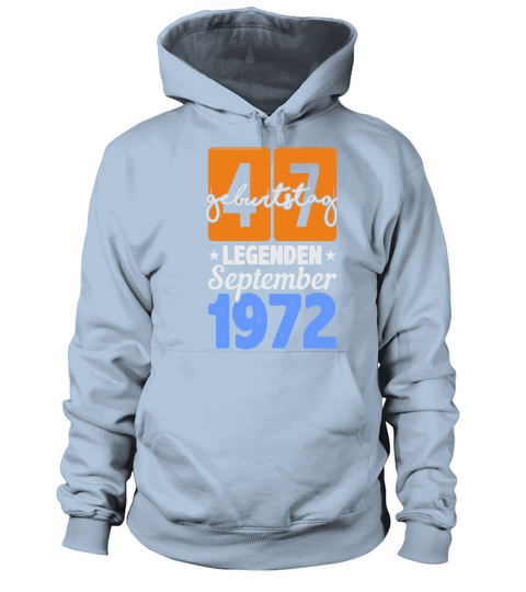 Legends September 1972 Vintage Birthday Men's Hoodie