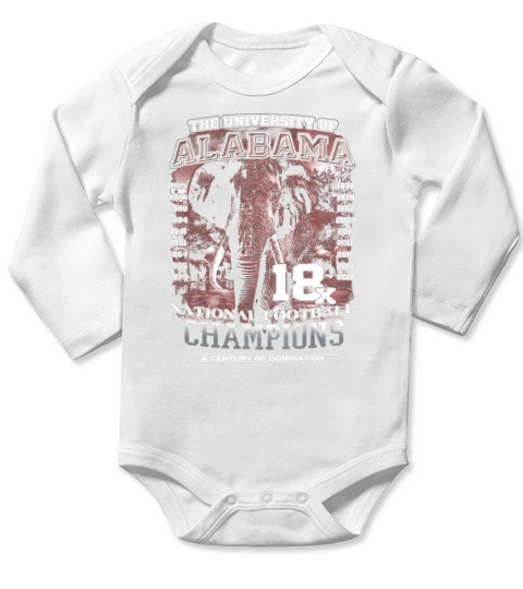 The University of Alabama National Football Champions a Century Long Sleeve Baby One-Piece