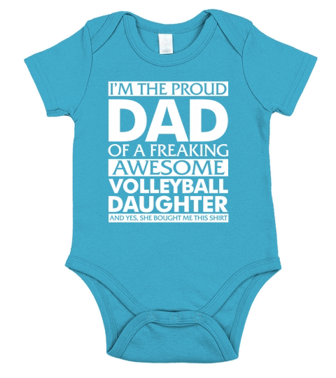 Proud volleyball dad Short Sleeve Baby One-Piece