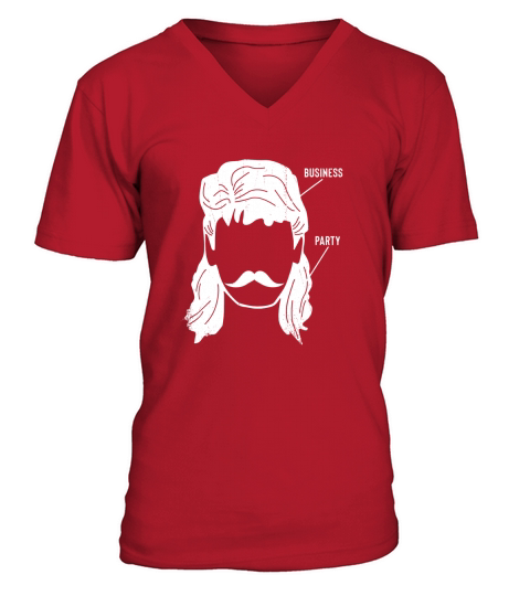 Business In The Front Party In The Back V-Neck T-shirt