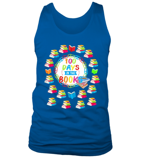 100 Days In the Books Book Lover Reading Teacher Men's Tank Top
