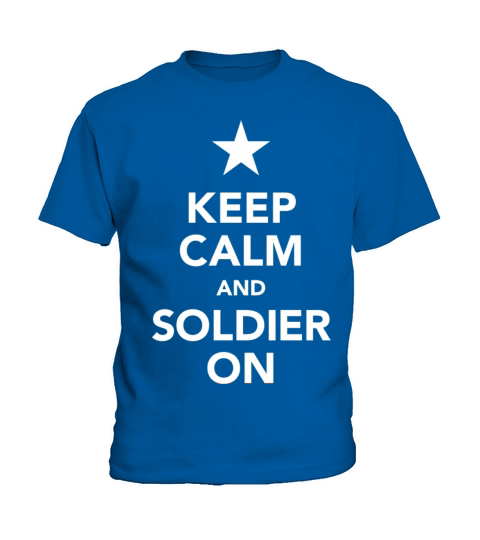 keep calm and soldier on - us star Kids T-Shirt