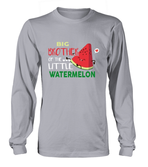 Funny Birthday Shirt Big Brother Watermelon Shirt Men's Long Sleeve