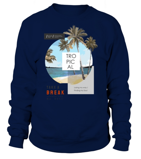 beach palm trees in circle shape Women's Sweatshirt
