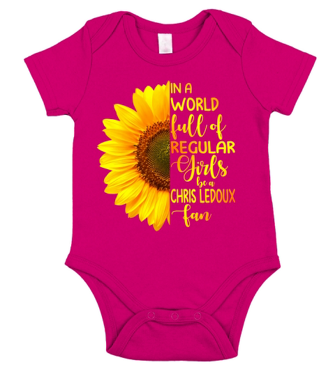 In A World Full Of Regular Girls Be A Chris Ledoux Fan Short Sleeve Baby One-Piece