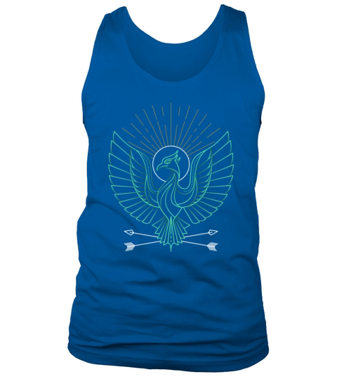 Cool Thin Line Phoenix Drawing Men's Tank Top