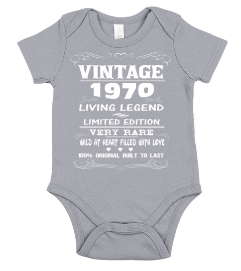 VINTAGE 1970 Short Sleeve Baby One-Piece
