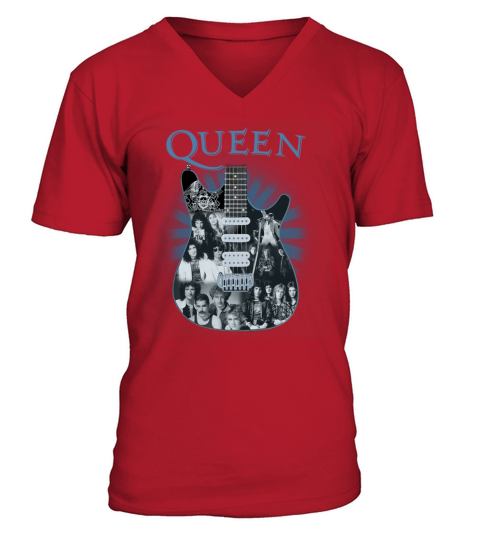 Guitar Queen rock band V-Neck T-shirt