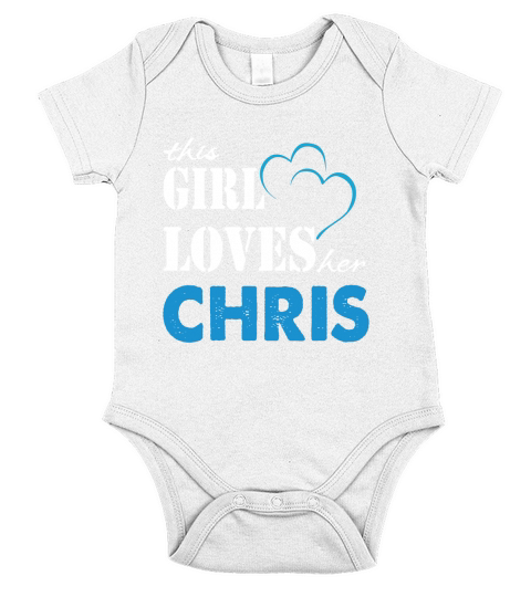 Chris This Girl Love her Chris - TeeForChris Short Sleeve Baby One-Piece