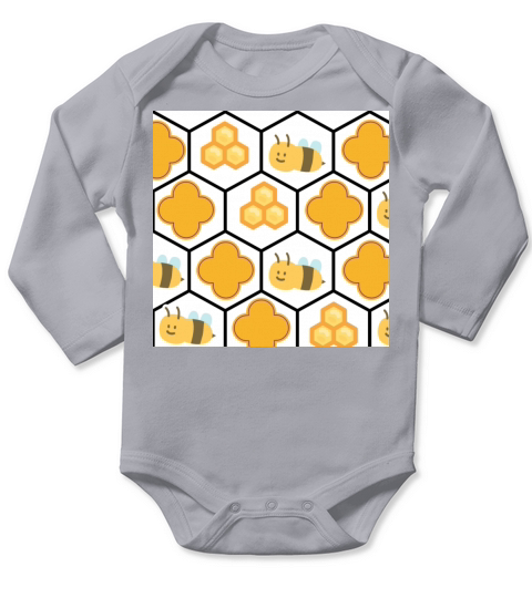 bee Long Sleeve Baby One-Piece