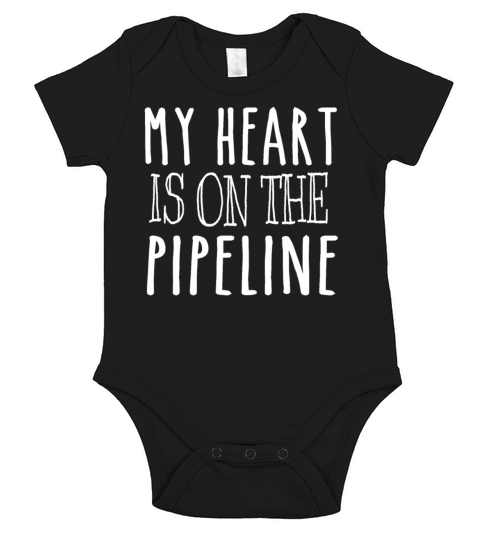My Heart is on the Pipeline Short Sleeve Baby One-Piece