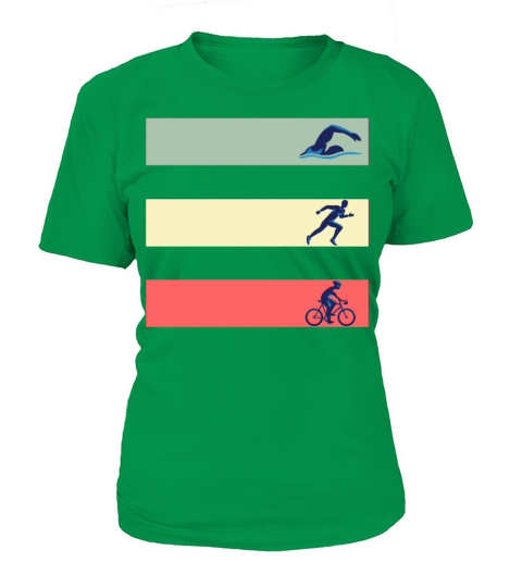 Vintage Swim Bike Run Triathlon T-Shirt Tee Gift T-Shirt Woman