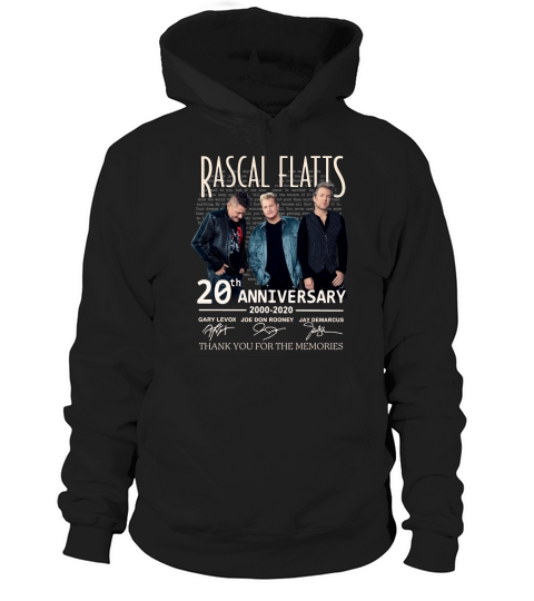 Rascal Flatts 20th anniversary 2000-2020 signed thank memories shirt - 16oz Glass Beer Mug Hoodie Unisex