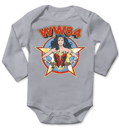 Wonder Woman 1984 WW84 Retro Vintage Long Sleeve Baby One-Piece