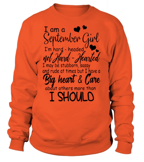 i am a september girl i am hard headed not hard he Women's Sweatshirt