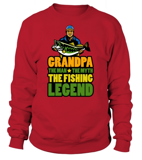 Grandpa The Man The Myth The Fishing Legend Gift Women's Sweatshirt