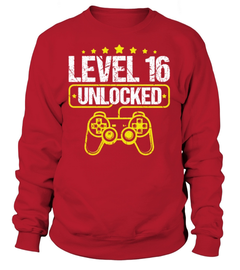 Level 16 Unlocked 16th Birthday Gamer Women's Sweatshirt